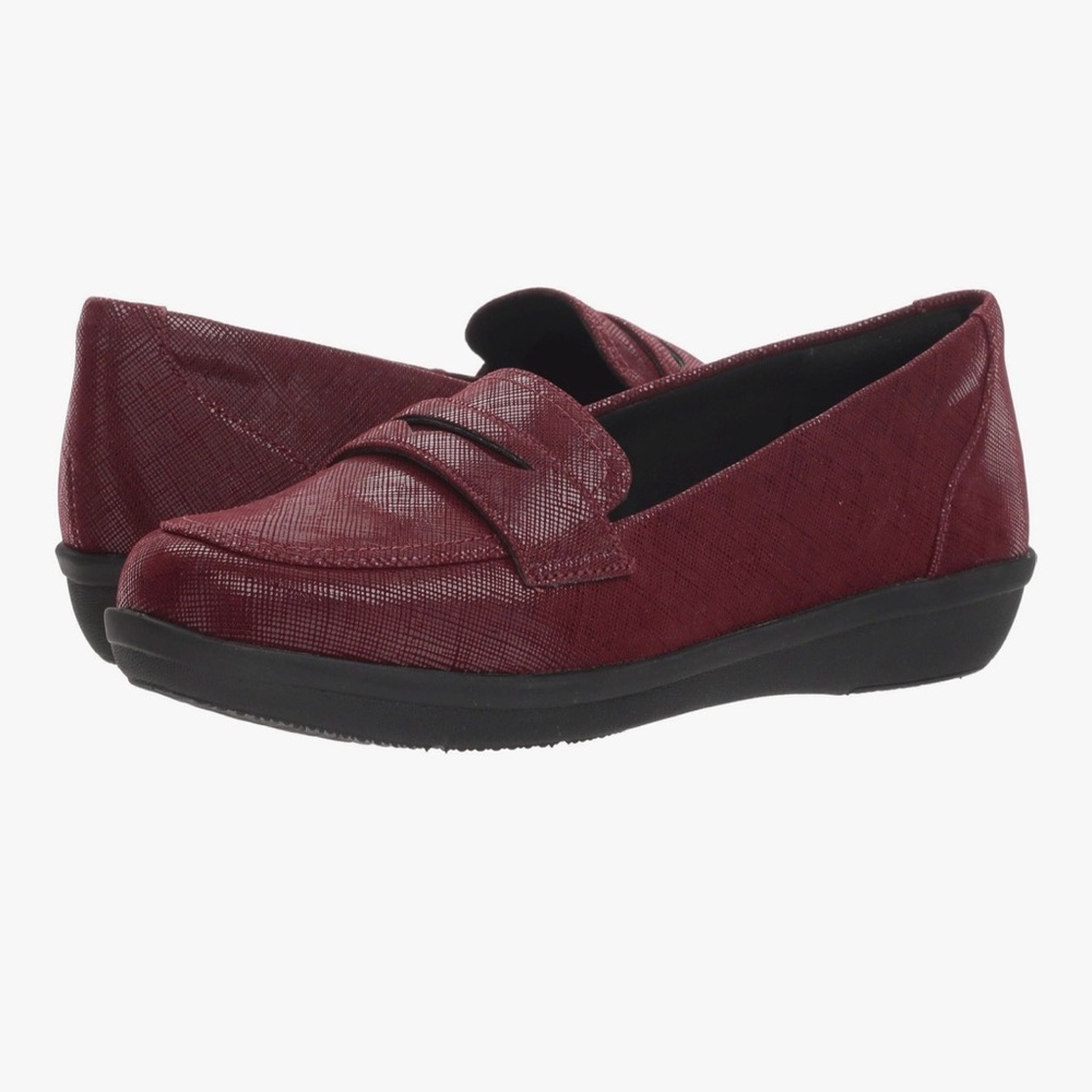 Clarks Women's Deep Red Loafers